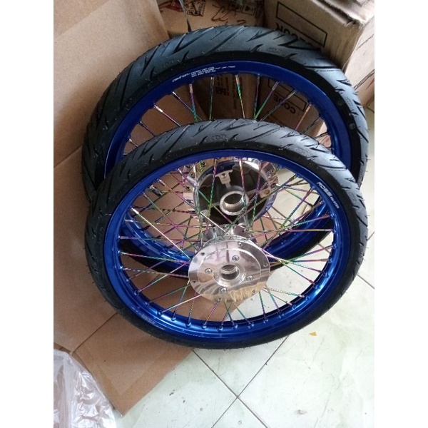 velg Jari jari Megapro mono ring 17 x160/140 plus ban siap pasang