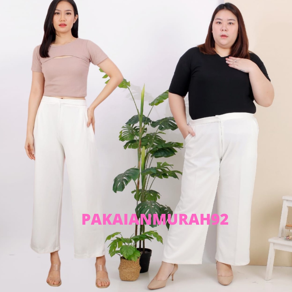 Celana Kulot Wanita JUMBO/ Celana Kulot Highwaist Wanita BIG SIZE (BB 40-100KG)