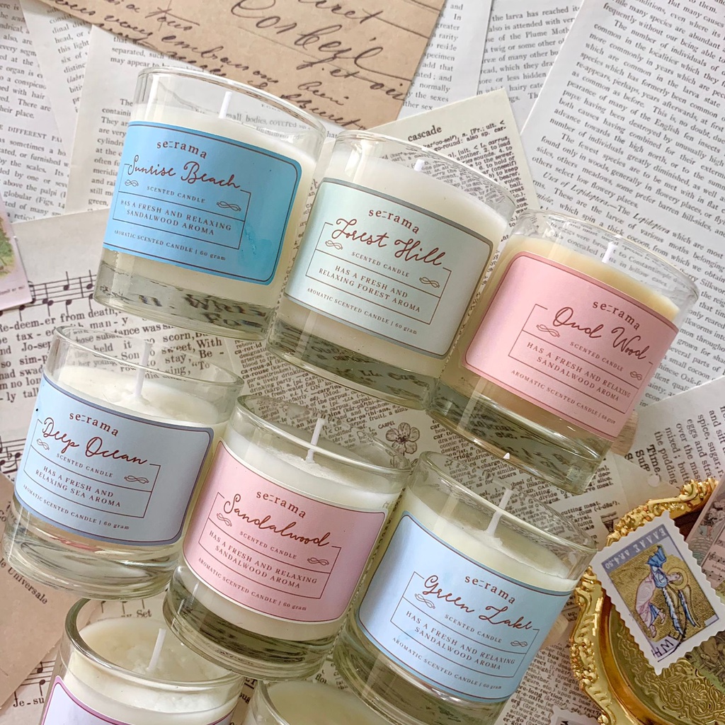 Serama - [NEW PACKAGING] Scented Candle Earth Aroma Series | Lilin Aroma Terapi 100% Soywax