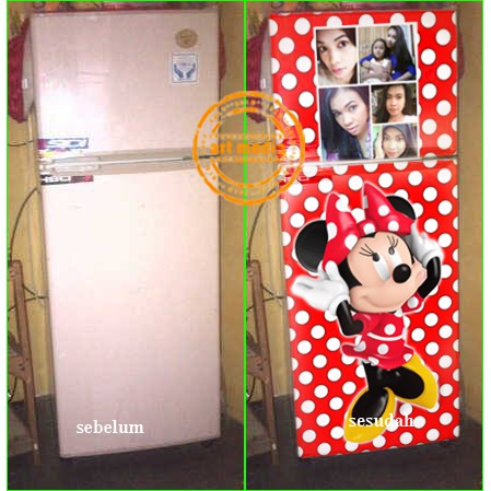 STIKER KULKAS MINNIE MOUSE FOTO