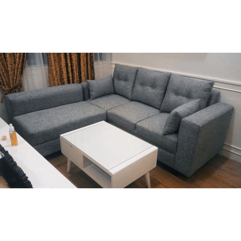 Sofa L putus minimalis+meja