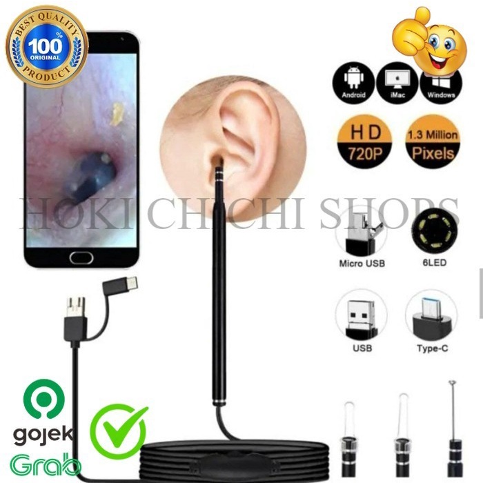 Korek Kuping Pembersih Telinga Dengan Kamera Dan Led Original Cc