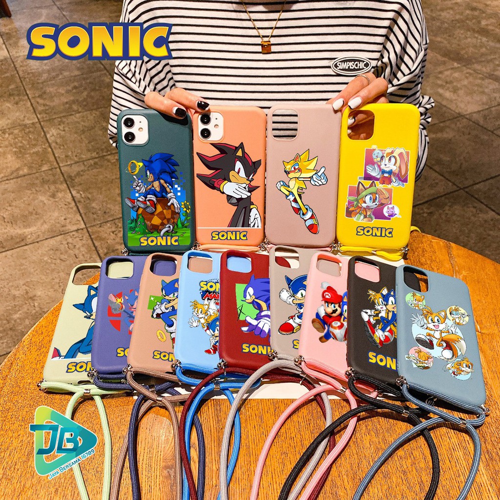 Softcase Slingcase Tali Lanyard Candy SONIC Samsung J2 J3 A5 J5 J7 J7+ 2016 Duo Pro Prime JB3707