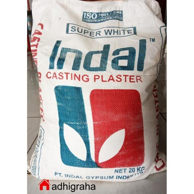 1 Zak (20Kg) Bubuk Gypsum Indal Casting Plaster