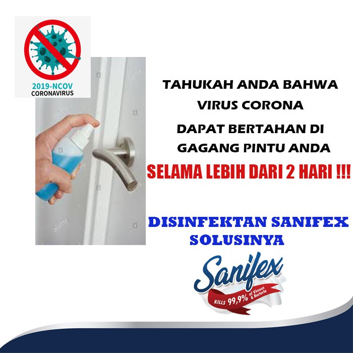 SFX 3 SANIFEX DISINFEKTAN SEMPROT DISINFECTANT SPRAY DESINFEKTAN PEMBASMI VIRUS DAN BAKTERI