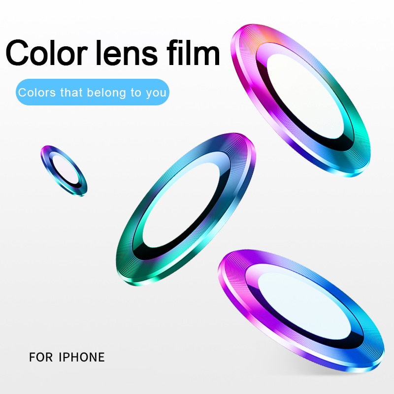 For iPhone 11 12 Mini Pro Max Back metal Camera Lens Tempered Glass Film Case Protection Ring Screen Protector