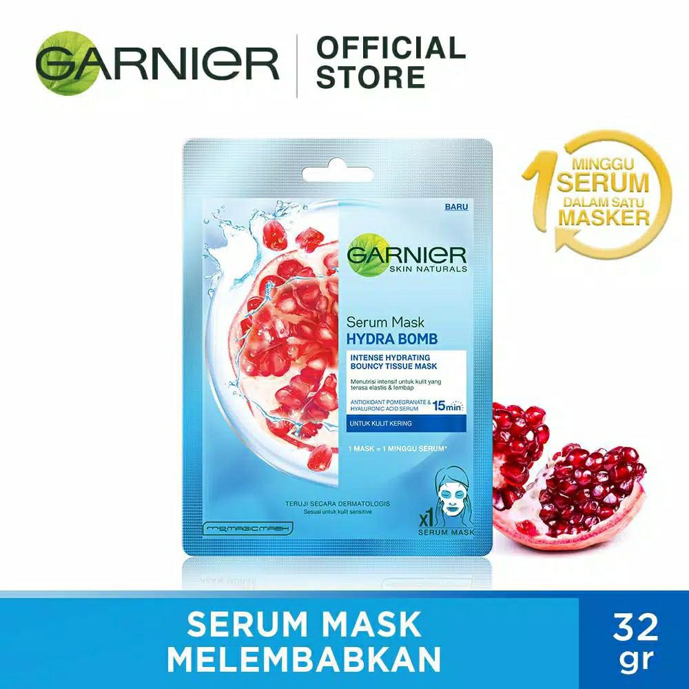 GARNIER Serum Sheet Mask Masker Wajah Face Mask All Varian