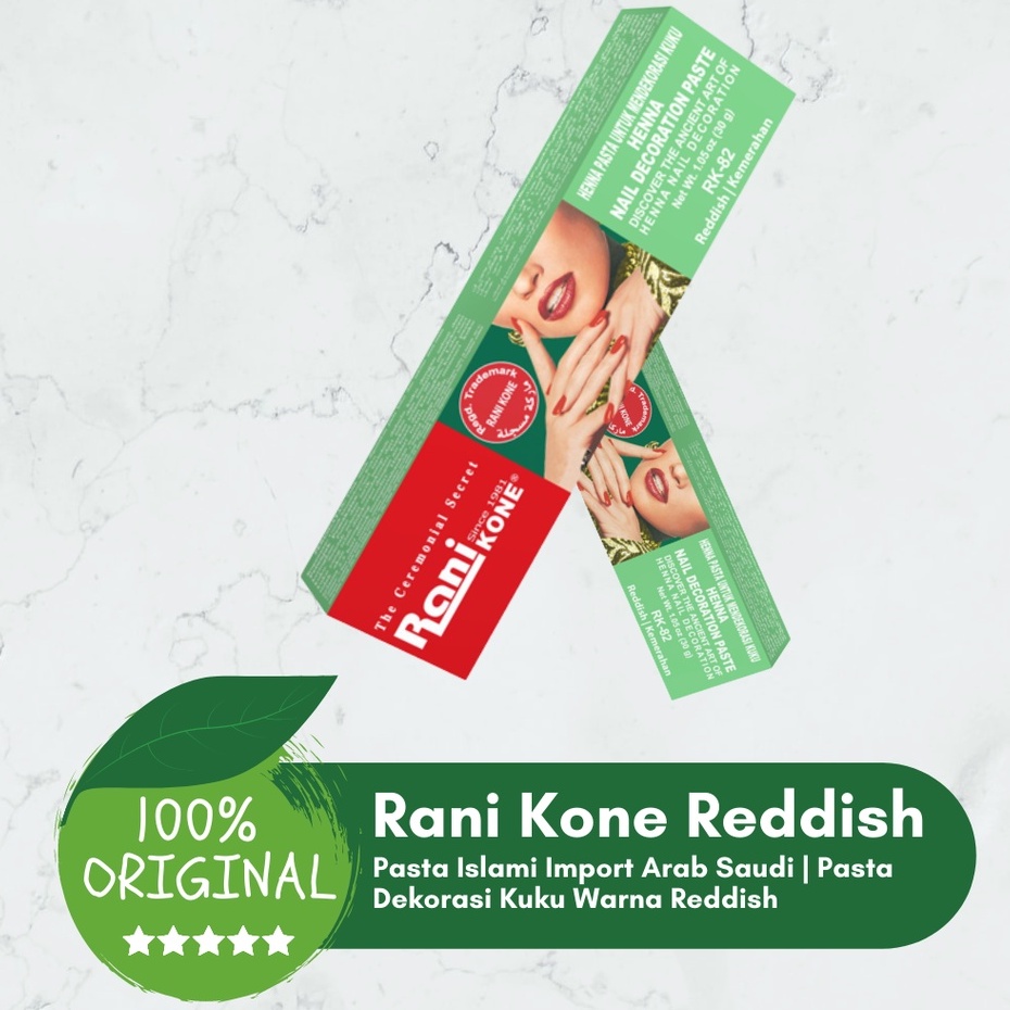 Henna Pasta Rani Kone Nail Reddish Merah Kutek Pacar Henna Kuku Original