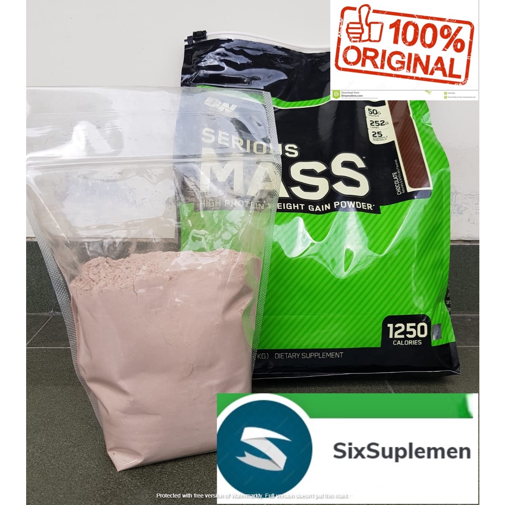 (Bonus Sample/Shaker) On Optimum Nutrition Serious Mass 2 Lbs Repack (900 Gram)