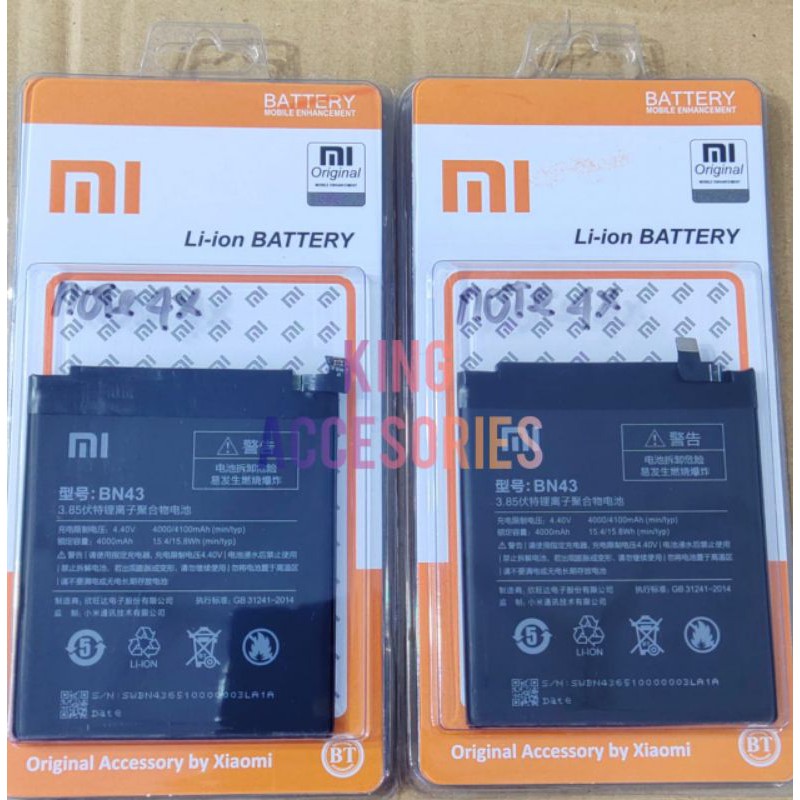 BATERAI XIAOMI REDMINOTE 4X ORIGINAL