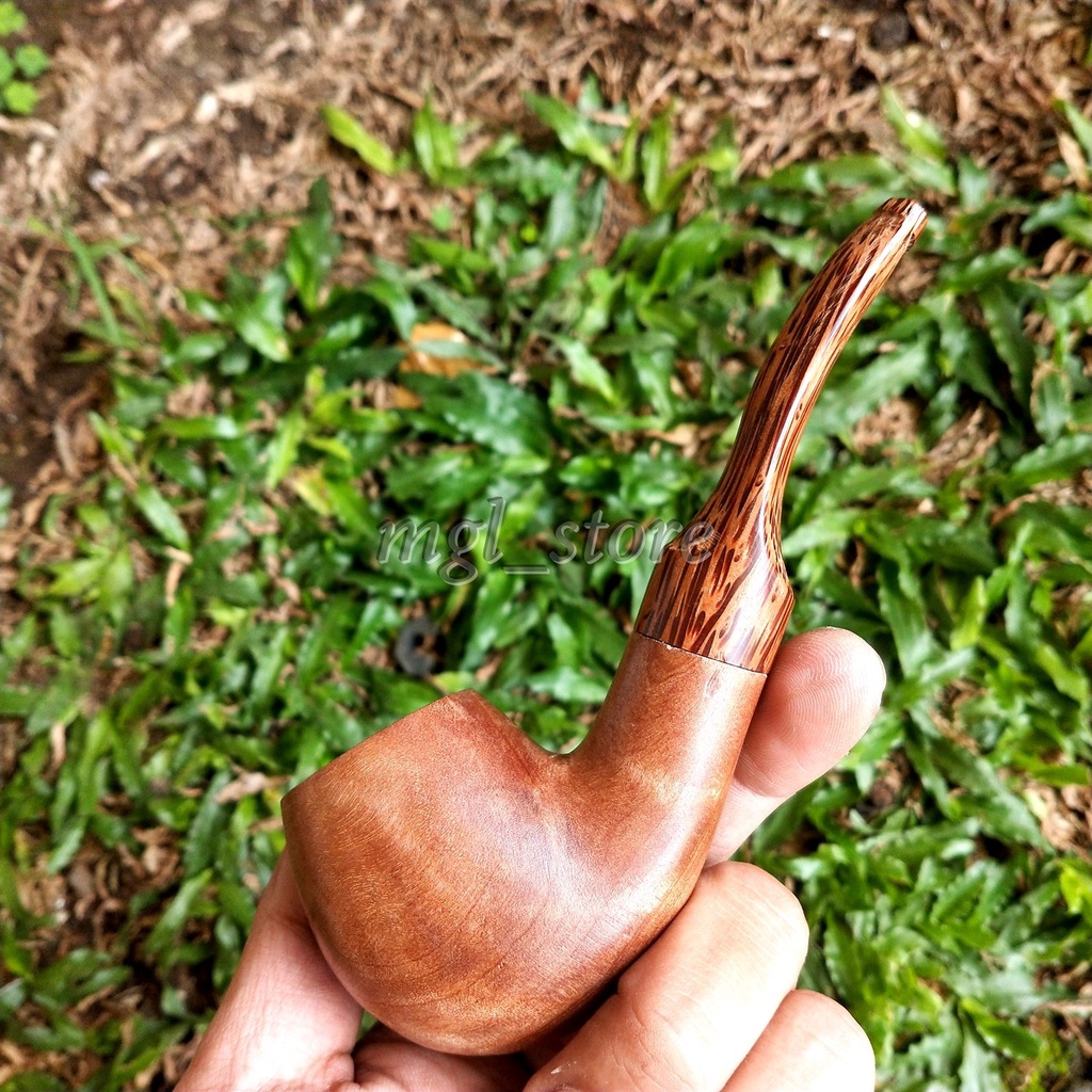 Cangklong tembakau / bako kayu nagasari dengan stem kayu kelapa/glugu asli