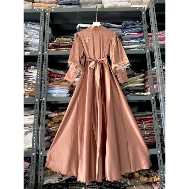 dres soft satin silk bulu