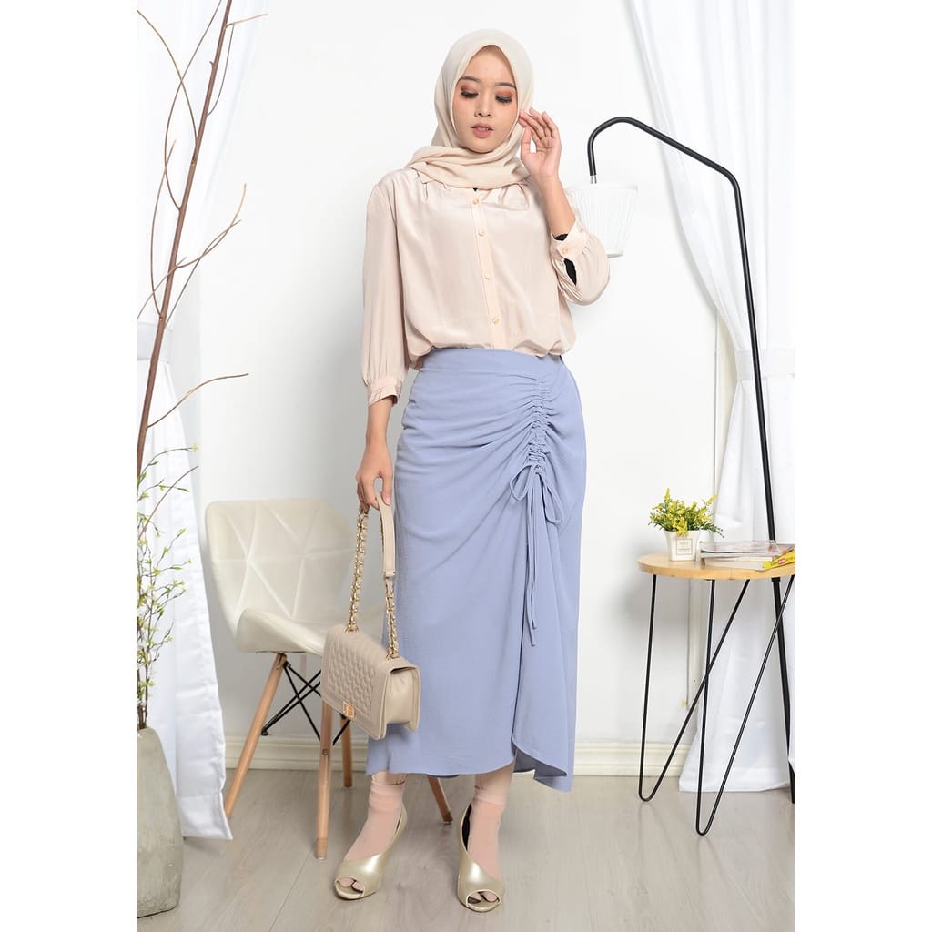 ROK SERUT CRINKLE/SKIRT CRINKLE/ROK TALI SERUT BAHAN CRINKLE PREMIUM