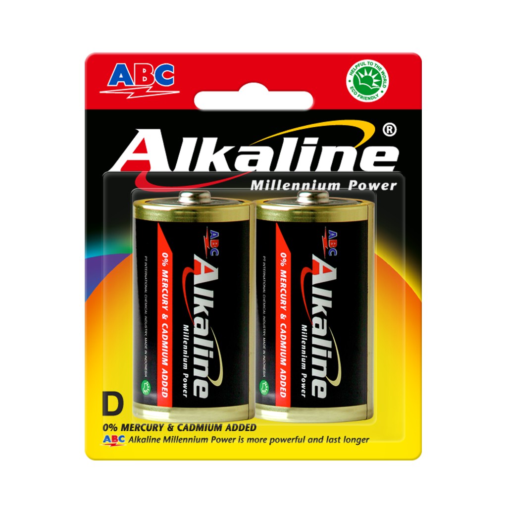 ABC Alkaline LR20 2 Baterai (D Size)