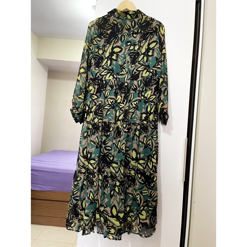 [LIMITED] GREEN MAXI DRESS IMPORT/DRESS WANITA/DRESS KOREA BUNGA BUNGA