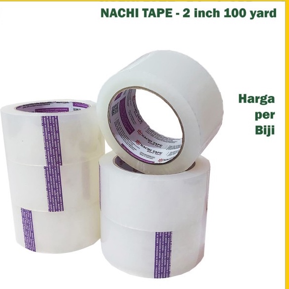( ECER ) LAKBAN NACHI BENING 2 INCHx100 YARD / LAKBAN NACHI COKLAT 2 INCH / 1 PCS