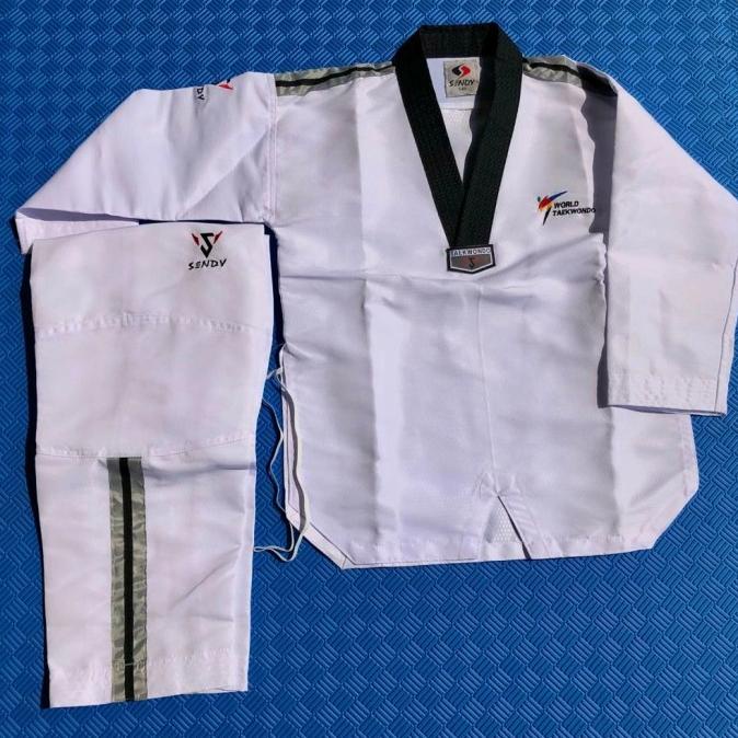 PROMO Dobok Sendy Diamond One pride kerah hitam seragam taekwondo senior