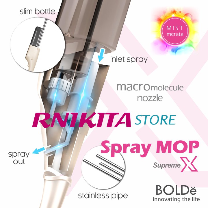 BOLDe SPRAY MOP SUPREME X 1 KAIN - Alat Pel Cara Kering