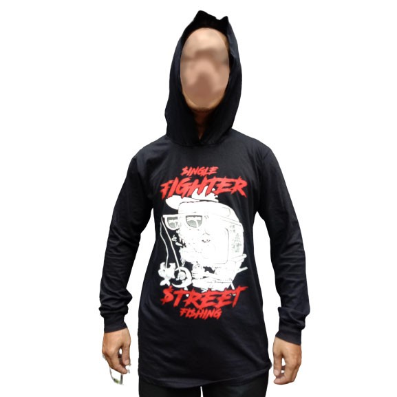 Terlaris Kaos Mancing lengan panjang Hoodie (Kupluk) TUKANG MANCING/Kaos Mancing Mania/SingleFighter