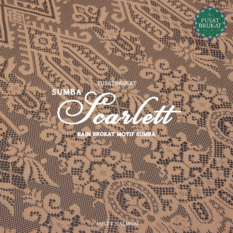 KAIN BROKAT MOTIF SUMBA SCARLETT / KAIN BRUKAT SAPTO, LEBAR 150CM [per 0.5m]