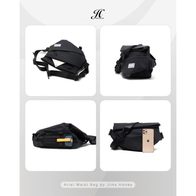 ARIEL WAIST BAG JIMS HONEY ORI TAS PINGGANG WANITA PRIA UNISEX COUPLE FASHION CEWE KOREA KERJA KULIAH MURAH
