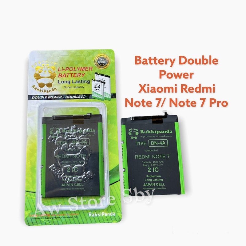 [Rakki-Panda BN-4A]Battery Xiaomi Redmi Note 7/ Note 7 Pro/ BN4A/ BN-4A Double Power Long Lasting