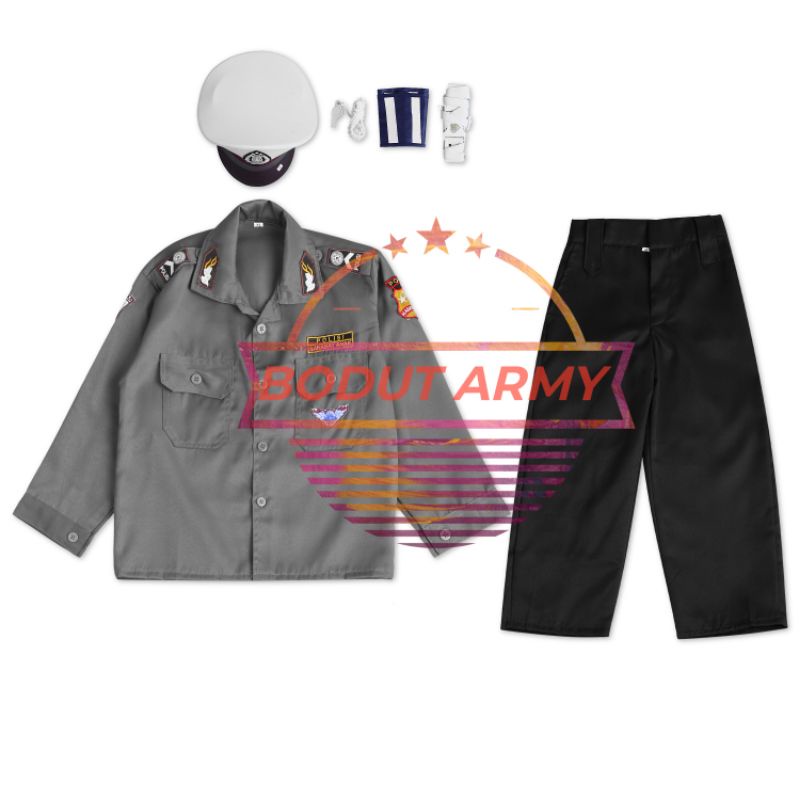 BAJU SERAGAM PROFESI KOSTUM POLISI ANAK/POCIL/POLISI CILIK / SERAGAM ANAK/KOSTUM ANAK SABARA