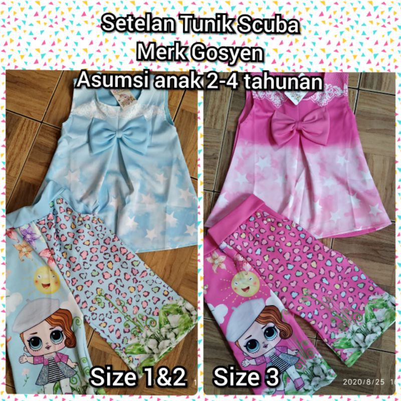 Setelan anak perempuan scuba LOL