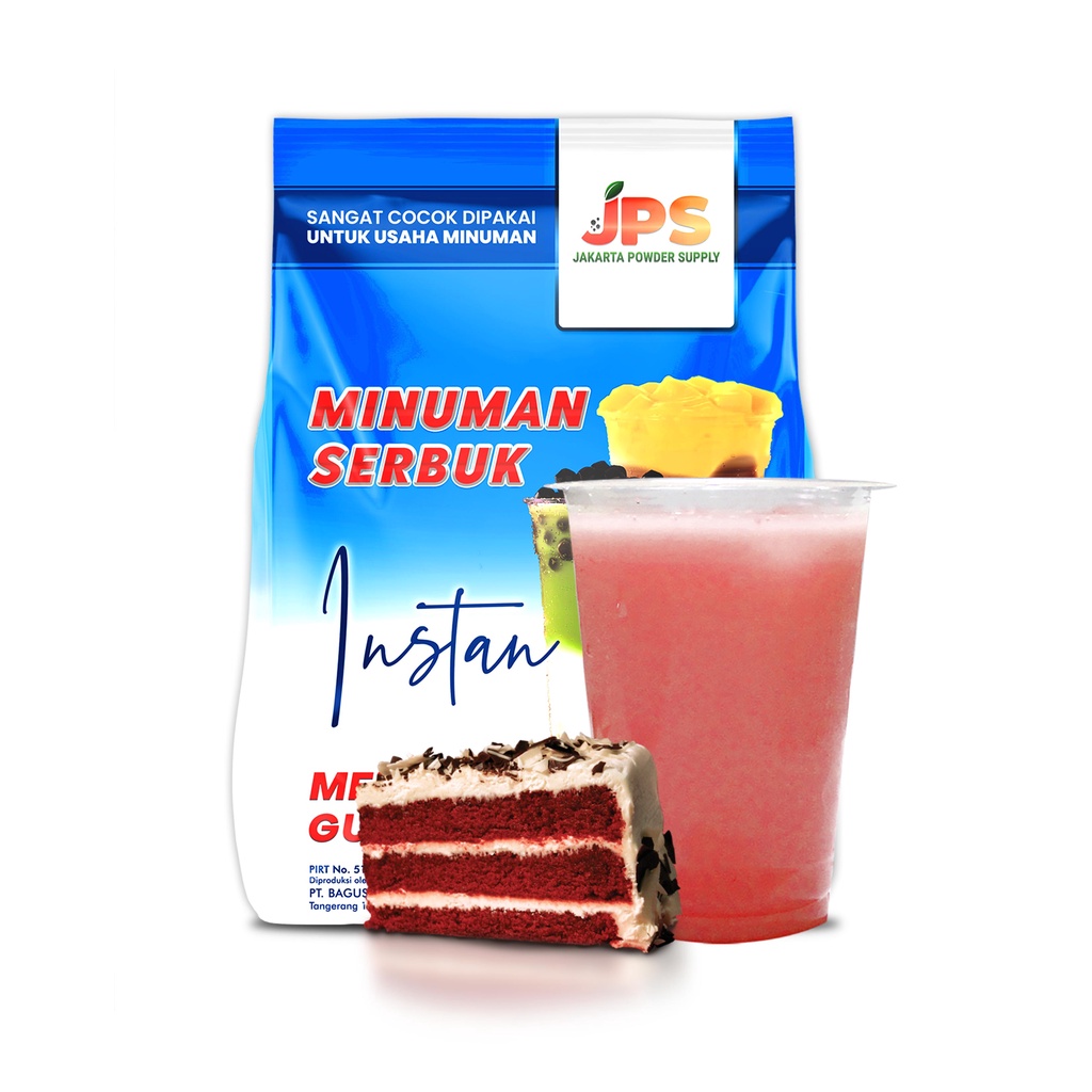 

JPS Red Velvet Mix Serbuk Powder Bubuk Minuman 1 Kg