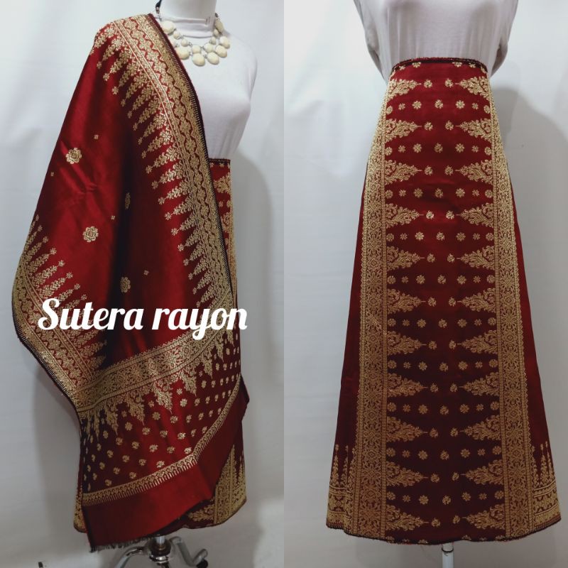 Songket Palembang Asli Motif Cantik Manis Sutera Rayon