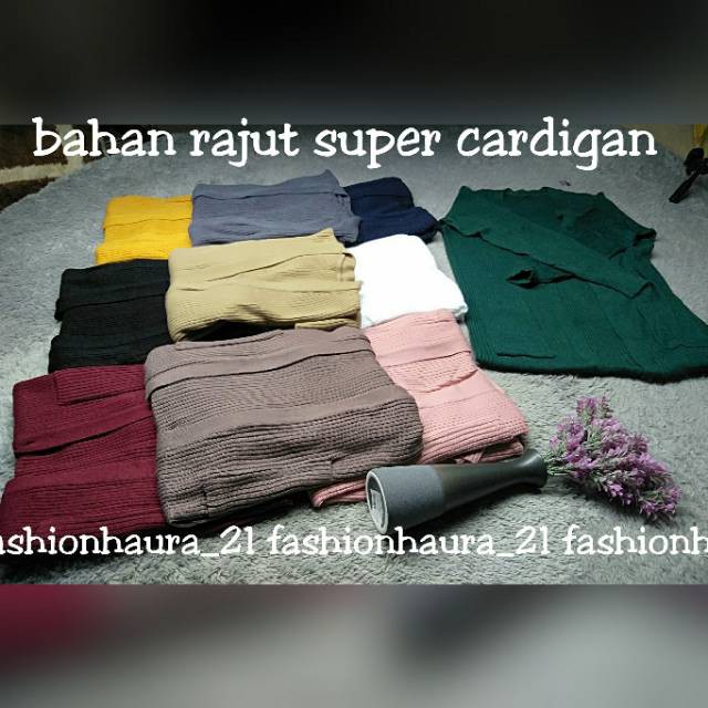 cardigan jumbo Long cardigan BELLE  XL by fashionhaura_21 TERLARIS l rajut ala-ala korea-5