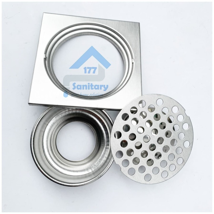 Saringan Got Stainless 5 inch gede AX- Floor Drain Stenlis  filter air kotor kamar mandi 12cm J14