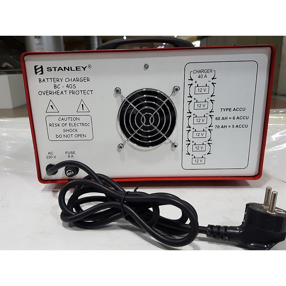 Charger Aki / Accu Merk Stanley 40A ( 12v &amp; 24v )