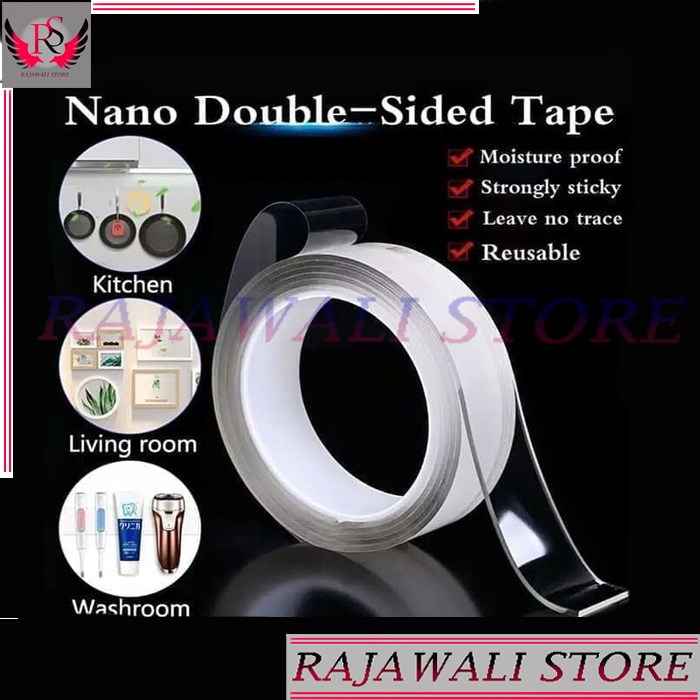 

Double Tape Super Nano Bening Tahan Air 20mm x 2m Acrylic Washable - Rajawali Store 45