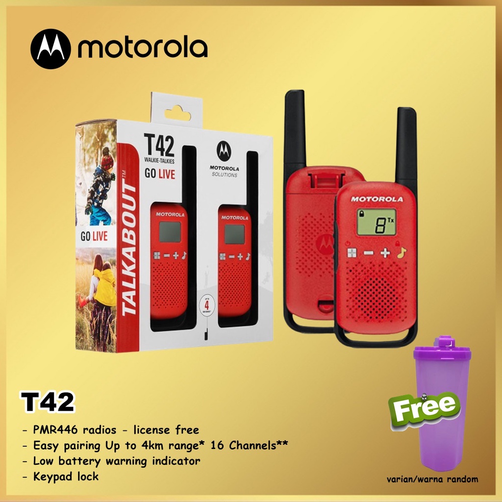 Motorola Walkie-talkie T42 Talkabout Go Live Motorolla Walkie Talkie