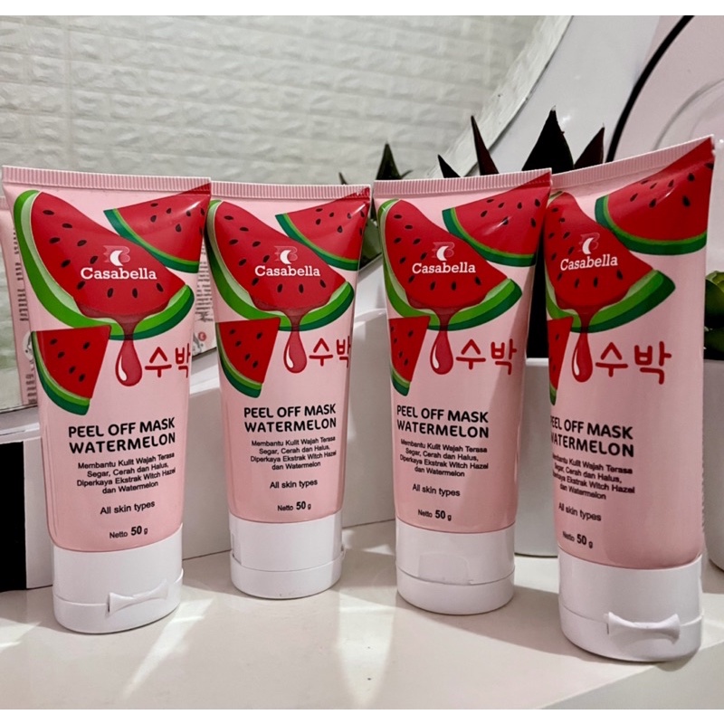Masker Semangka Casabella Peel Off Mask Watermelon