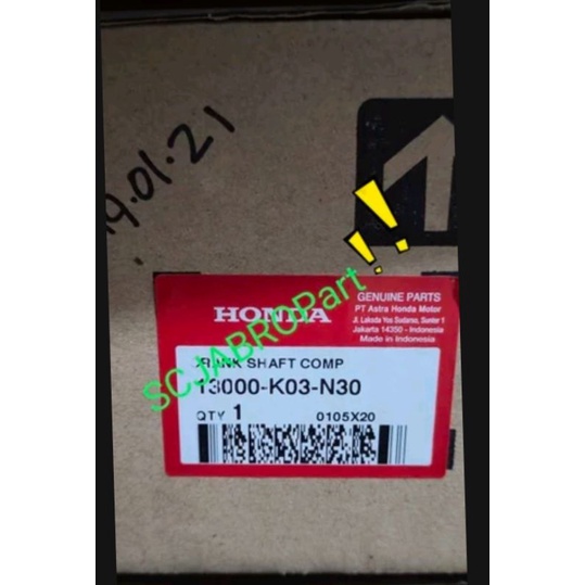 CRANKSHAFT ASSY HONDA REVO FI..13000 K03 N30..ORI AHM