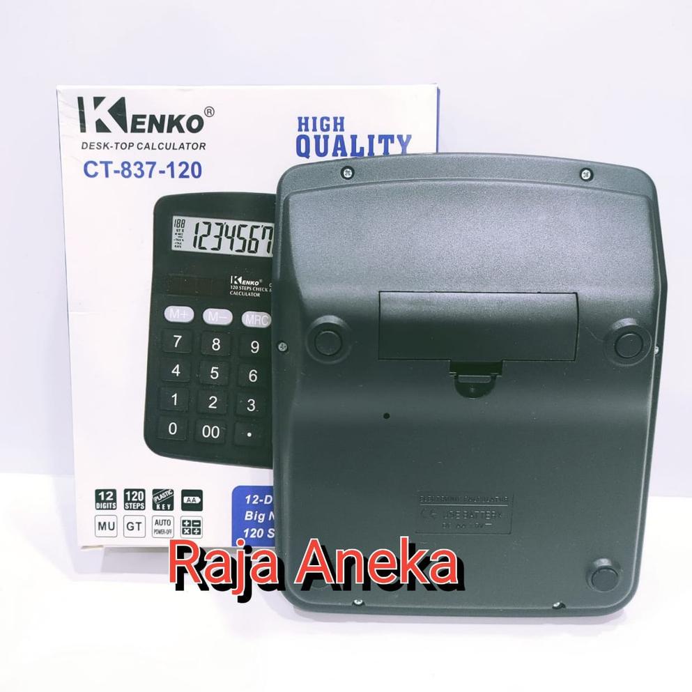 

[KODE V697K] kalkulator dagang baterai abc a2 kenko 837 cek ulang 12 digit dengan baterai jam mudah ganti