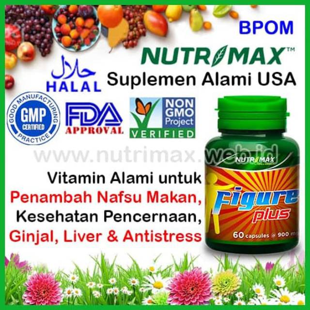 [ORIGINAL] NUTRIMAX FIGURE PLUS ISI 60 KAPSUL / FIGURE PLUS NUTRIMAX / VITAMIN PENAMBAH NAFSU MAKAN