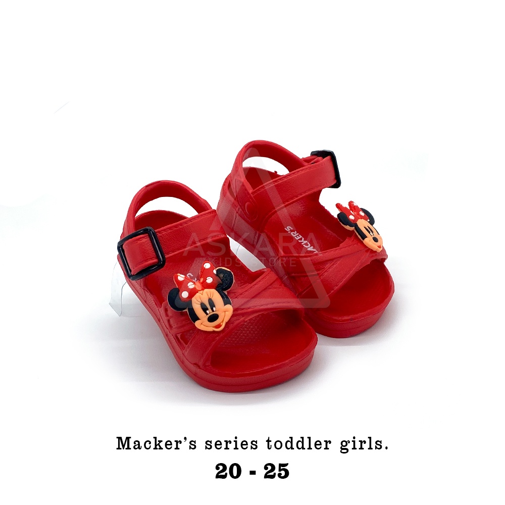 Askara Kids Sandal Anak perempuan model tali belakang bergambar karakter mini mouse lucu