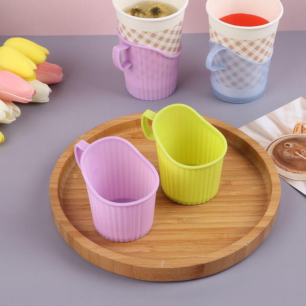 Preva 10Pcs Cup Holder Plastik Kreatif Rumah Mug Lengan