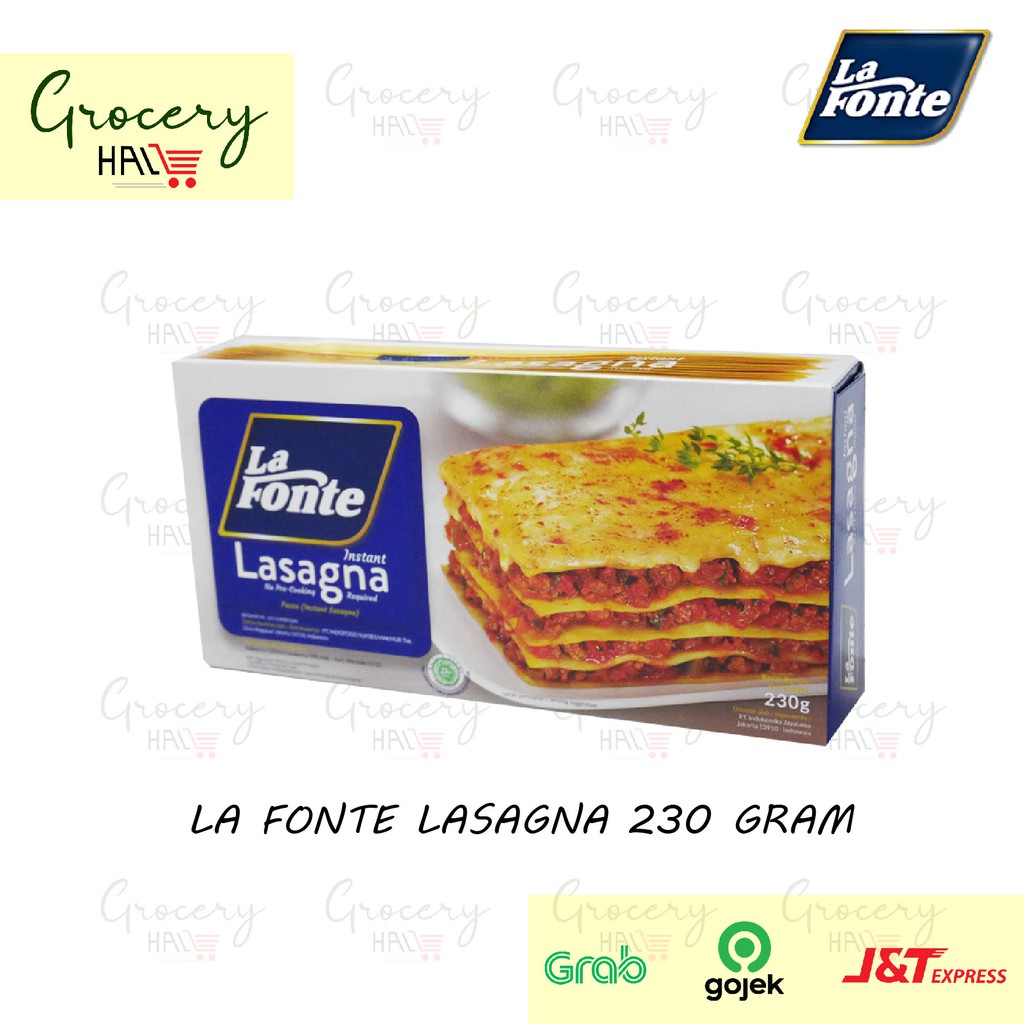 

LA FONTE LASAGNA PASTA 230 GRAM ( KULIT PASTA LASAGNA )