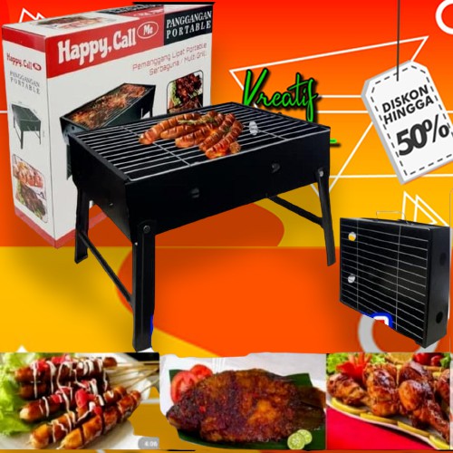 PANGGANGAN PORTABLE HC620 / ALAT PEMANGGANG GRILL LIPAT HC ALAT BAKAR