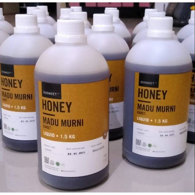 

⭐⭐⭐⭐⭐Honey hevea / madu murni 1,5kg haldin foods