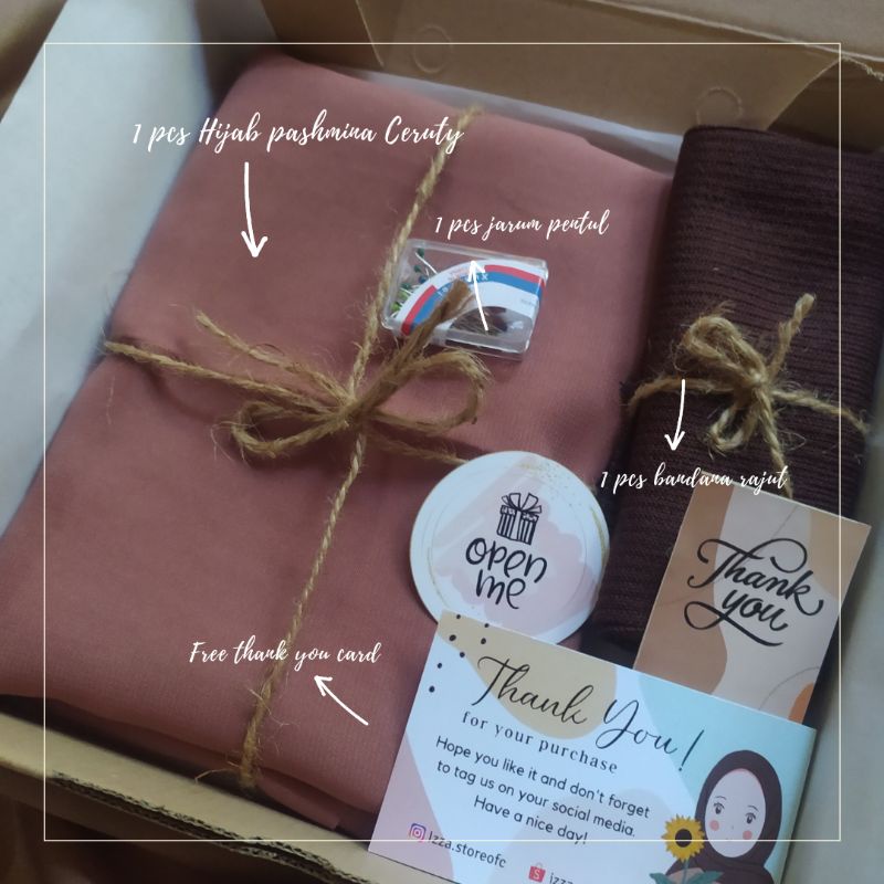 

Hampers gift box hijab bella square | hampers bella square | PAKET A6