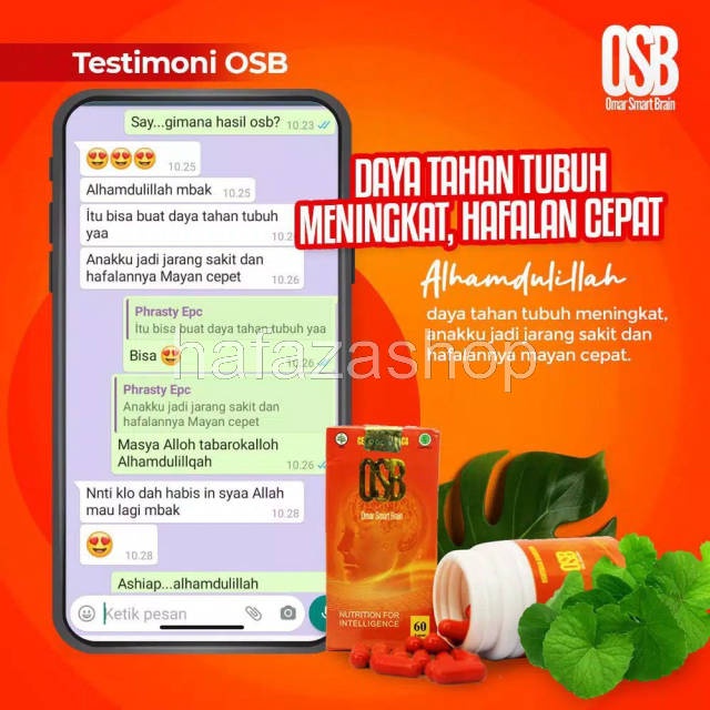 OSB Vitamin Otak Anak dan dewasa Omar Smart Brain Kapsul 100 % Produk Asli &amp; Original Free Madu Bee Omar