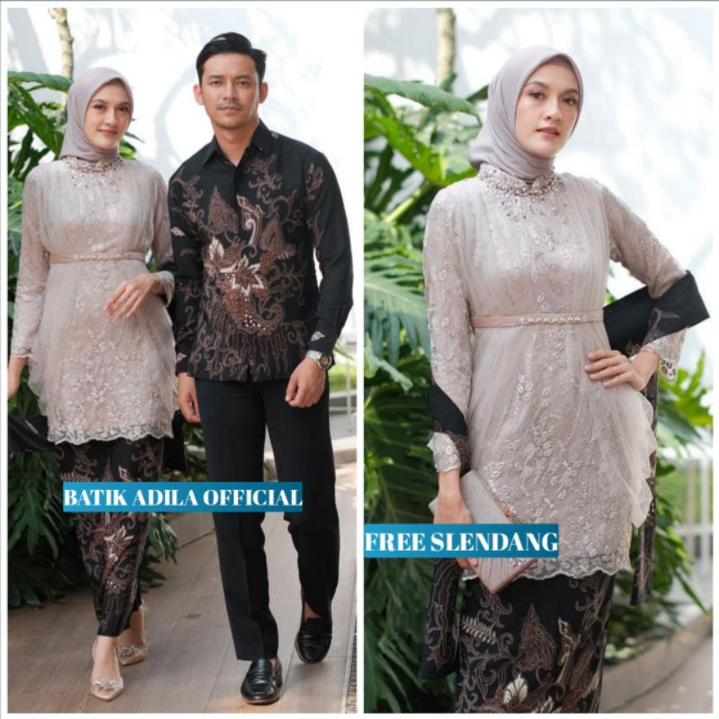 Couple Kebaya Modern Baju Wisuda Tunangan Lamaran Terbaru Baju Batik Brokat Couple Madinah