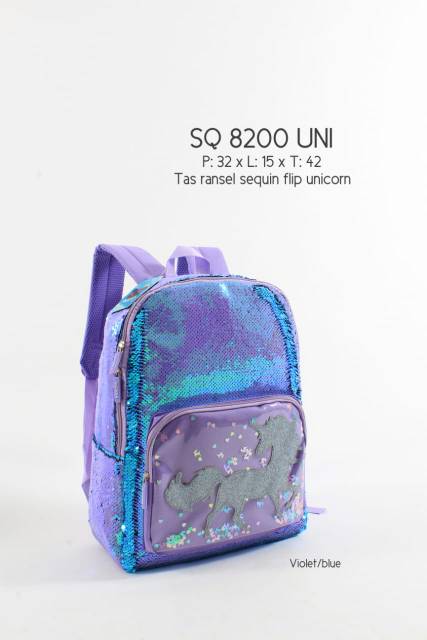 TAS RANSEL SEQUIN FLIP UNICORN 8146 8147