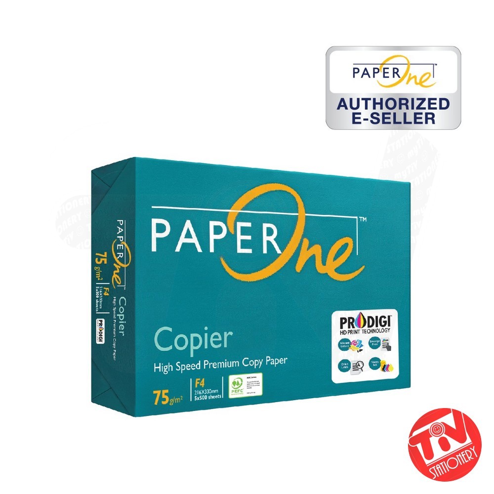 

Kertas HVS PaperOne F4 75 gsm (1 rim = 500 sheets)