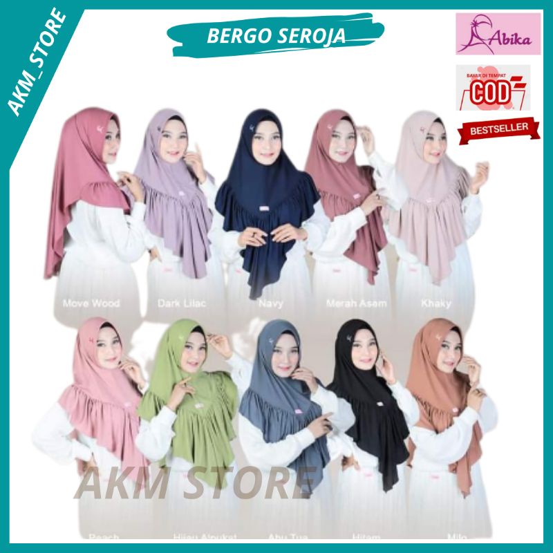 BERGO SEROJA ABIKA JILBAB INSTAN HIJAB INSTAN KERUDUNG INSTAN